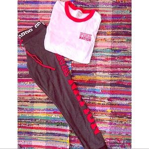 V.S. PINK leggings and t shirt